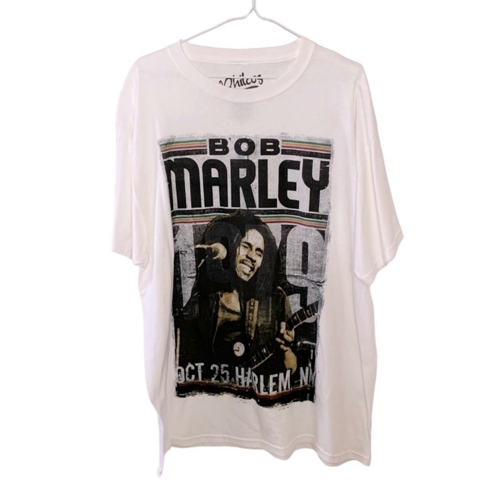 Vintage Bob Marley White Graphic T Shirt Men’s Size XXL 2XL Cotton